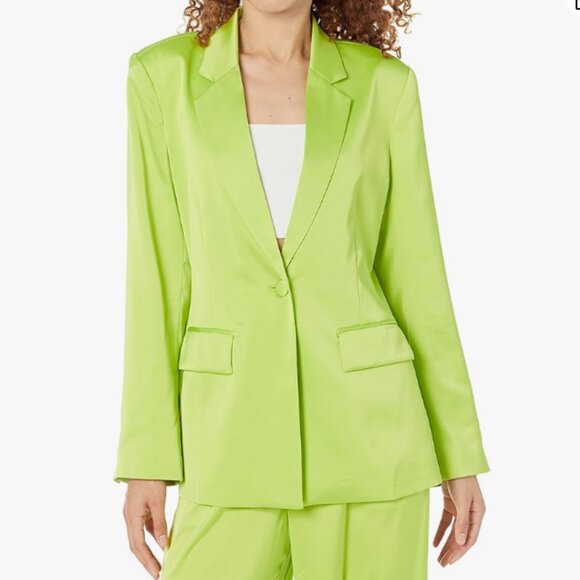 The Drop Women's Zeke Silky Stretch Blazer, Lime Green, Size Small NWT - Picture 1 of 7